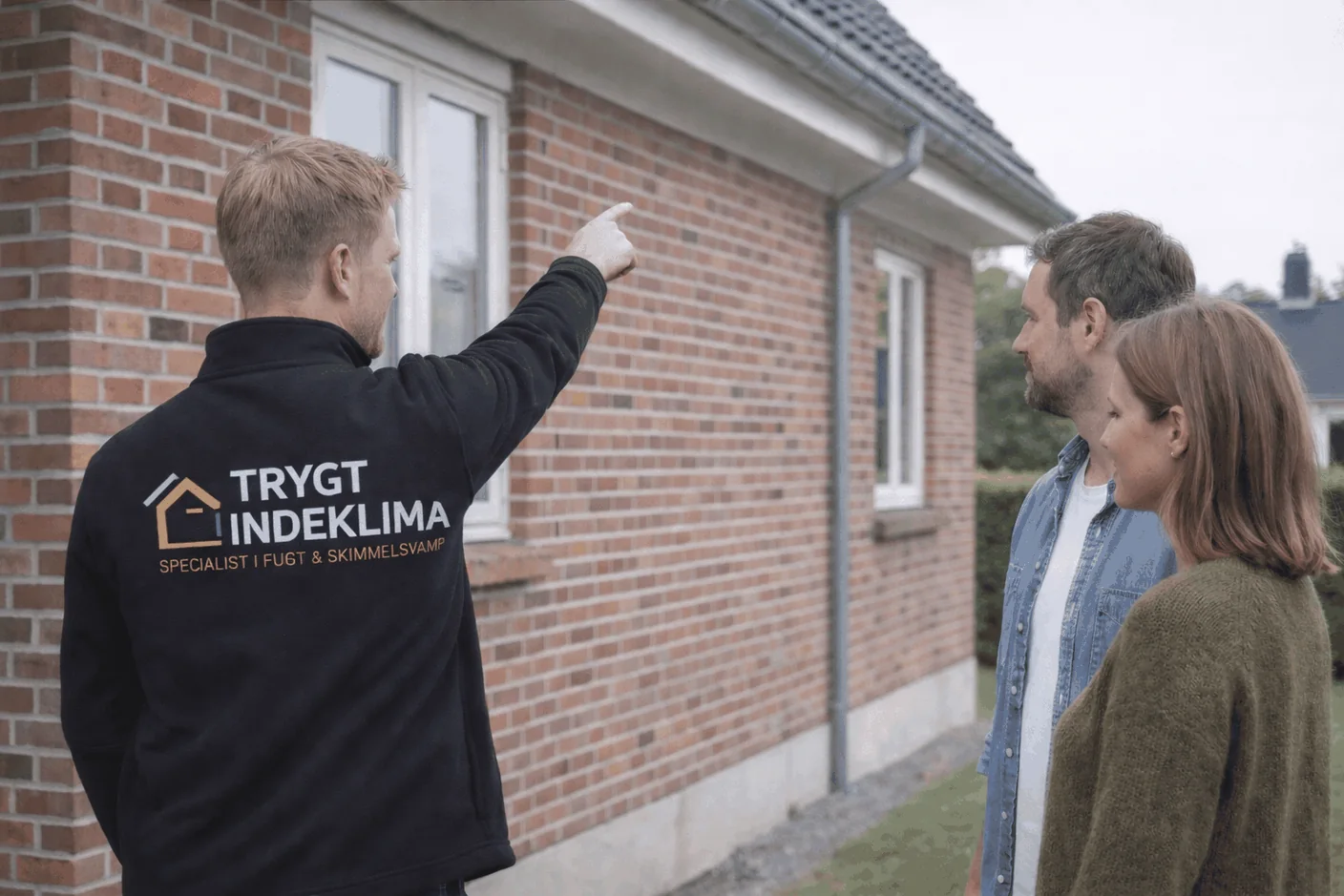 Rådgiver gennemgår boligens symptomer og historik med beboeren